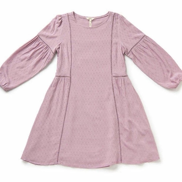 Matilda Jane Dresses & Skirts - NWT Matilda Jane Turn On The Charm Dress Size L Mauve Pink Purple Boho